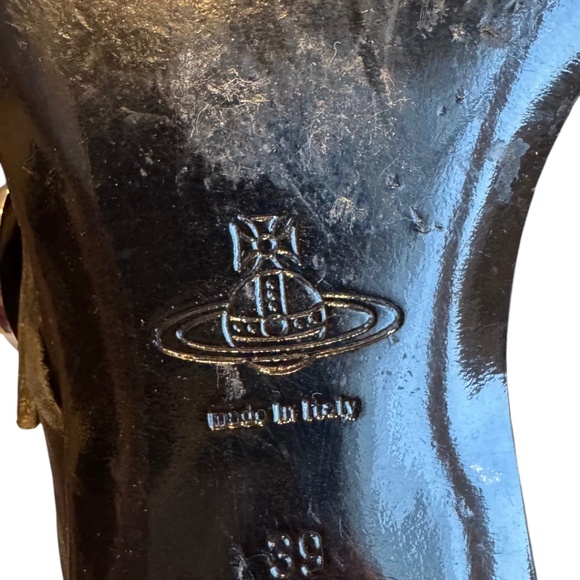 Vivienne Westwood Black Leather Kiltie Buckle Ankle Boots – Size 39 - Picture 7 of 9